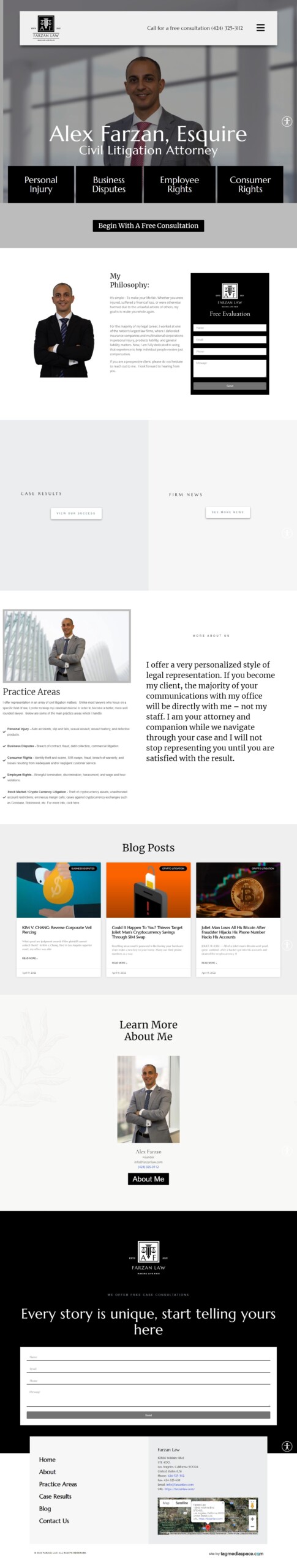Image of Farzan Law's website